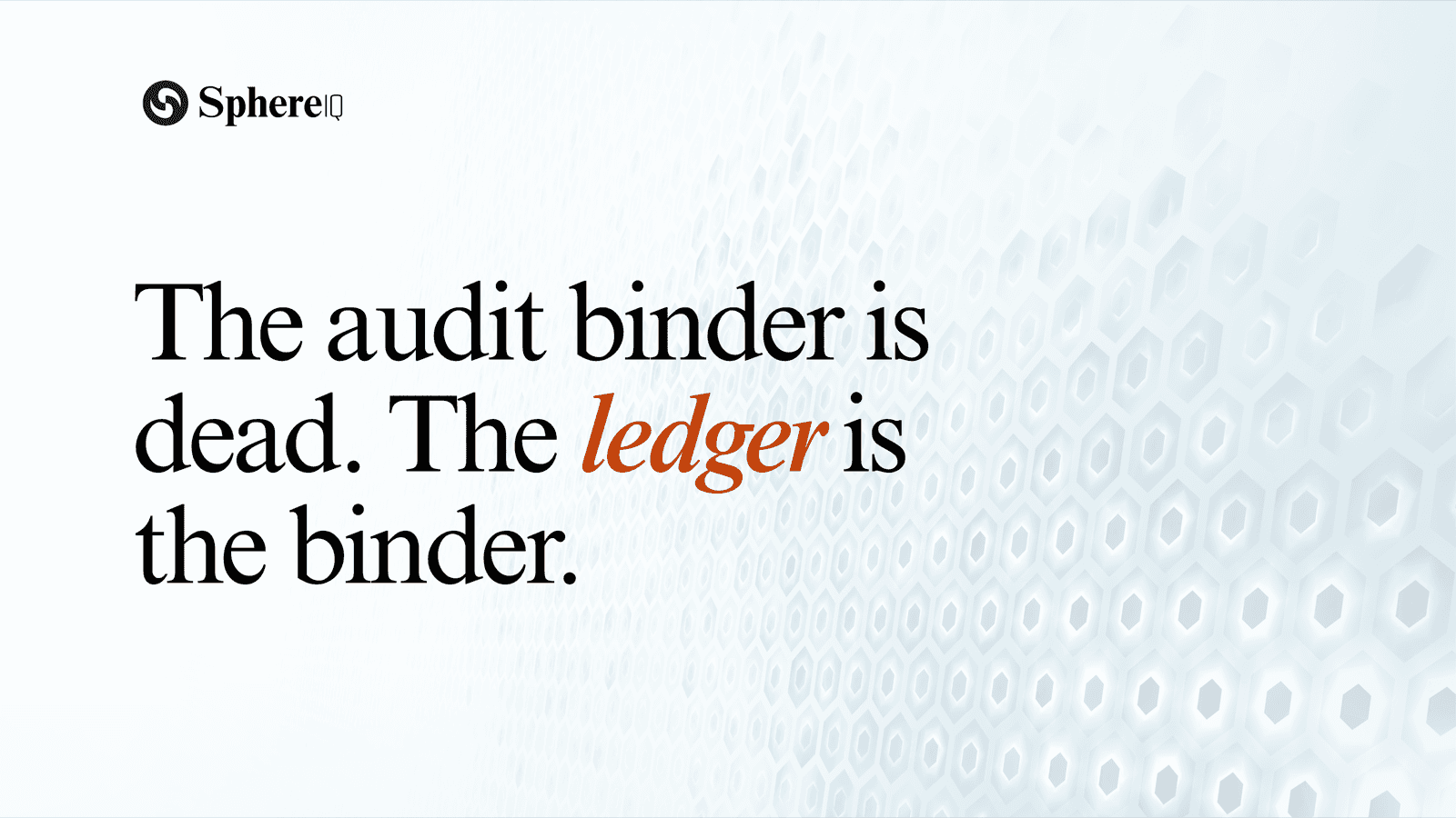 Compliance as runtime — the ledger is the binder